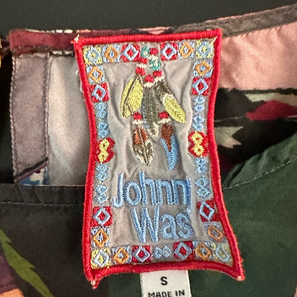 Johnny Was Multicolor Patchwork Blouse - image 3